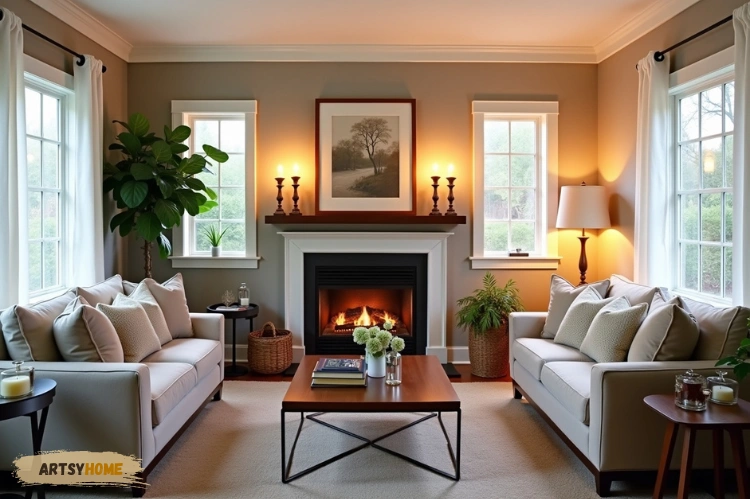 Create a Fireplace Mantel Look Without a Fireplace