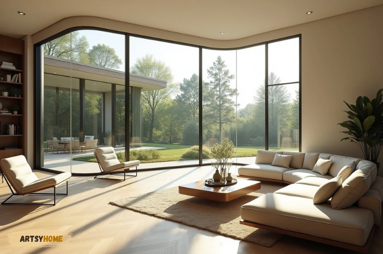 Image showcasing Creative Ways to Use Curved Glass in Interior Design