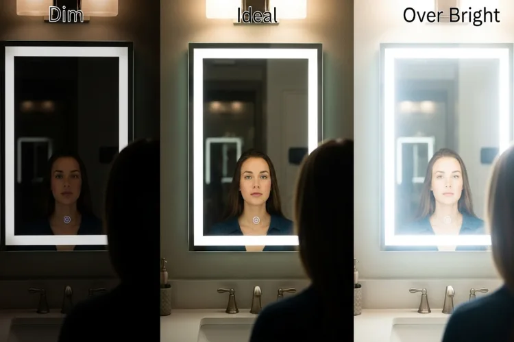My Lumen Guide by Bathroom Type The following is the breakdown of lumen that I use when choosing different configurations of bathroom over mirror lights. This is one of the right way to get enough light in order to groom without over-illuminating the room. Color Temperature  Look and Feel  Best For  2700K to 3000K (Warm White)  Soft, cozy, slightly yellow  Relaxing ambiance, evening baths  3500K to 4000K (Neutral White)  Natural, balanced, closest to daylight  Makeup, shaving, skincare routines  4500K to 5000K+ (Cool White)  Bright, crisp, slightly blue  Clinical settings, not ideal for homes  That is about two regular 60 watt incandescent lamps in the vanity alone. When you are planning a larger project, our guide to guide to maximizing your bathroom 