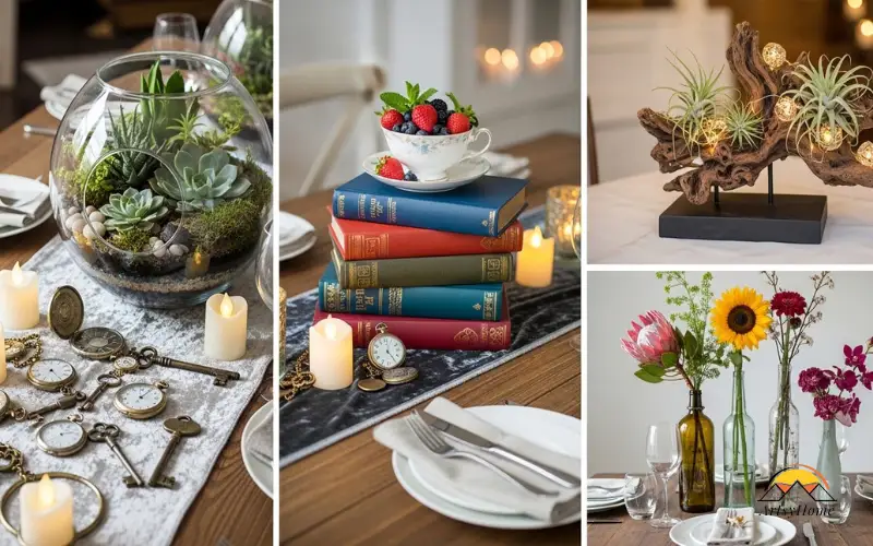 Creative and unconventional dining table centerpiece ideas collection.