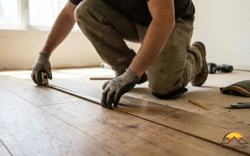 photograph from an actual flooring installati